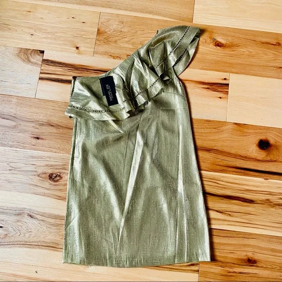 Rachel Zoe Ruffled One-Shoulder Jacquard Dress NWT - Picture 12 of 16